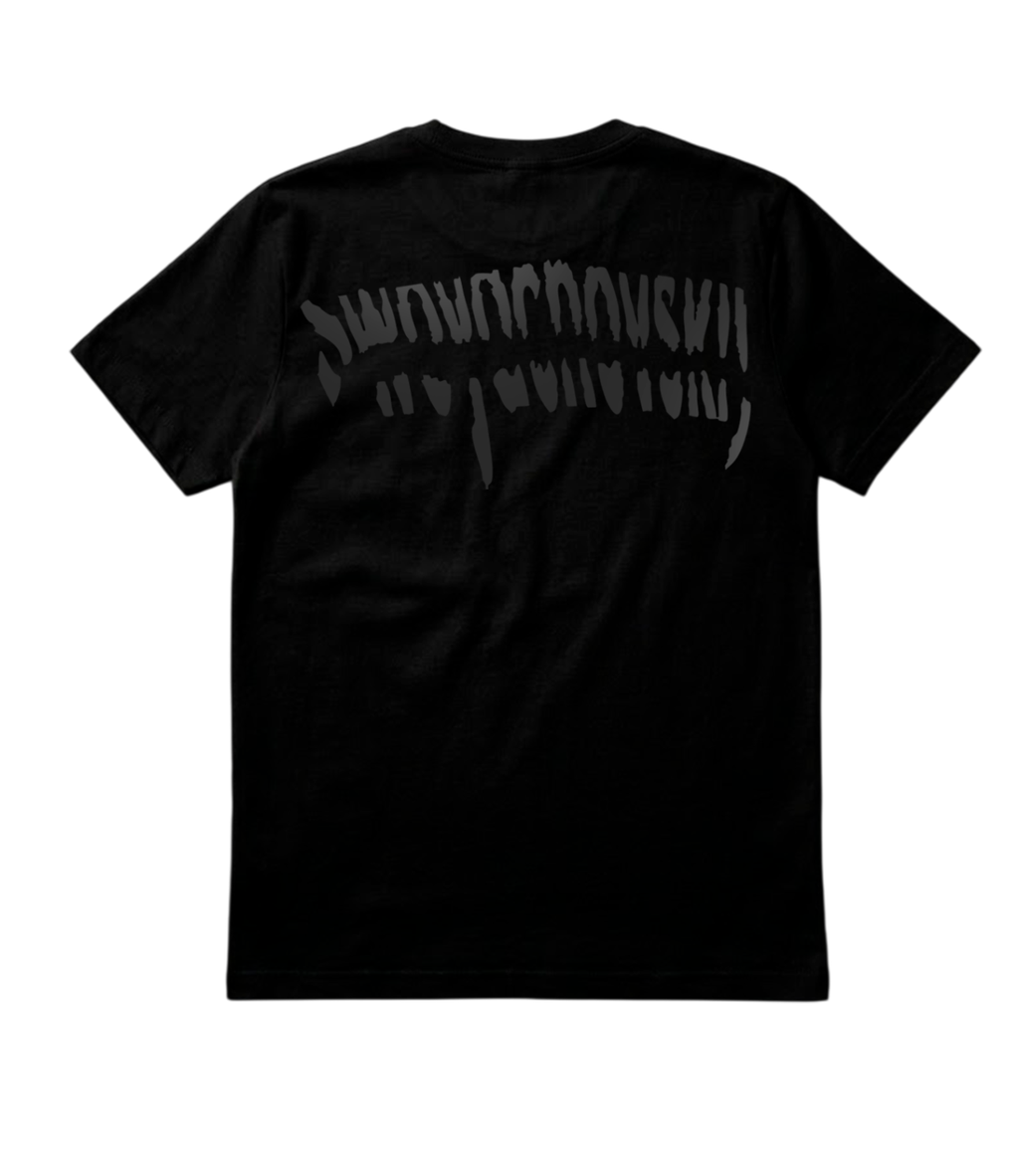 SLIM T-SHIRT WITH BLACK REFLECTIVE LOGO