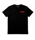 SWOYACHOVSKIY BLACK SLIM T SHIRT WITH RED REFLECTIVE LOGO