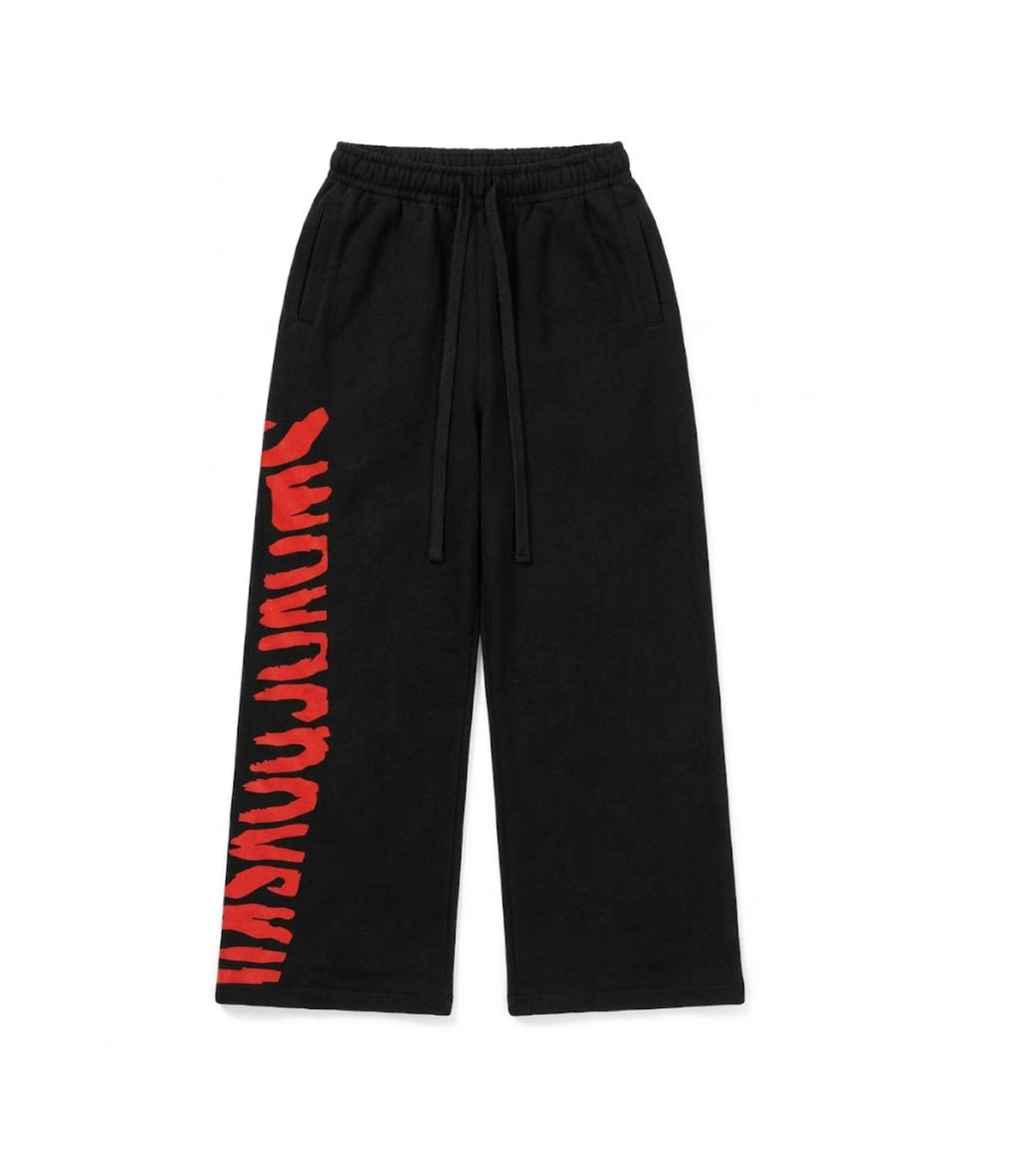 BAGGY PANTS WITH RED REFLECTIVE LOGO