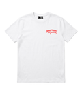 SWOYACHOVSKIY WHITE SLIM T SHIRT WITH  RED REFLECTIVE LOGO